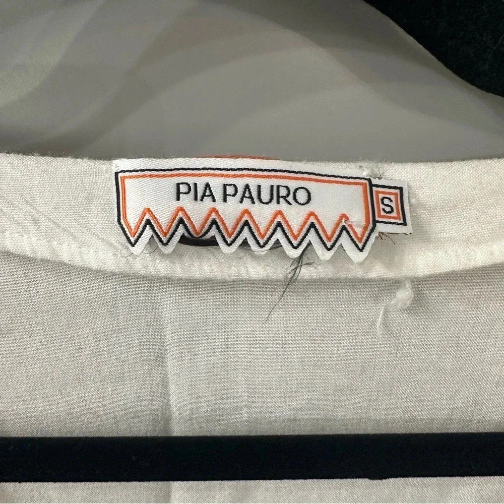 PIA PAURO Anthropologie Dress Blue and White Embroidered Dress Size Small - Picture 2 of 6